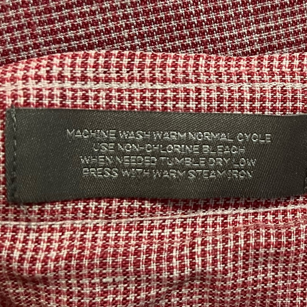 Linen Daniel Cremieux Red White Button-Down Shirt | Classic Fit M - Picture 4 of 4